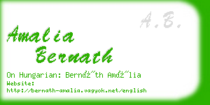 amalia bernath business card
